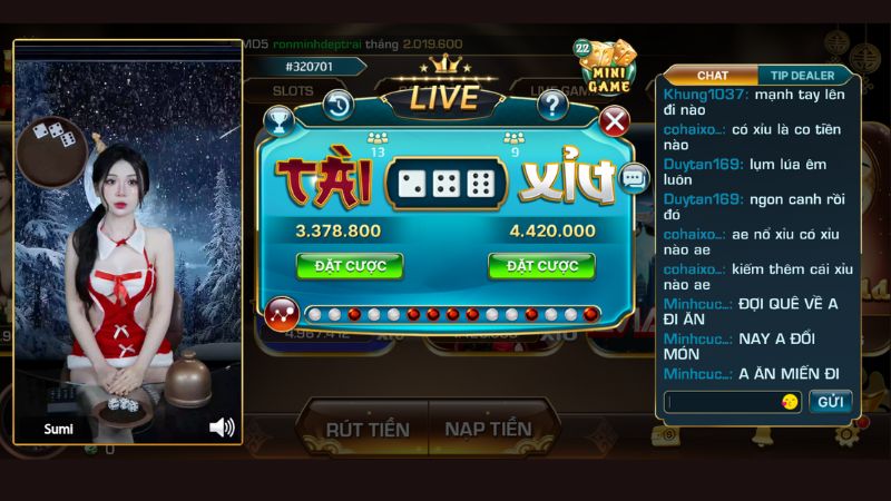 Nhà cái VN100 cung cấp game tài xỉu live